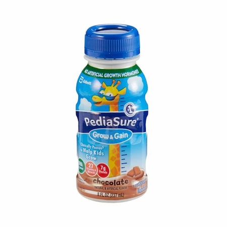 Pediasure Grow & Gain Shake Pediatric Oral Supplement Milk Chocolate Flavor 8oz Bottle Liquid Calories, 24PK 67535